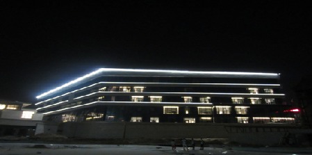 光影夢幻歐御大酒店泛光照明項目順利竣工